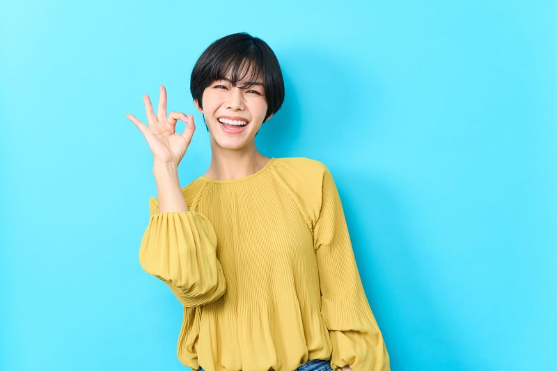 女性/OK/笑顔