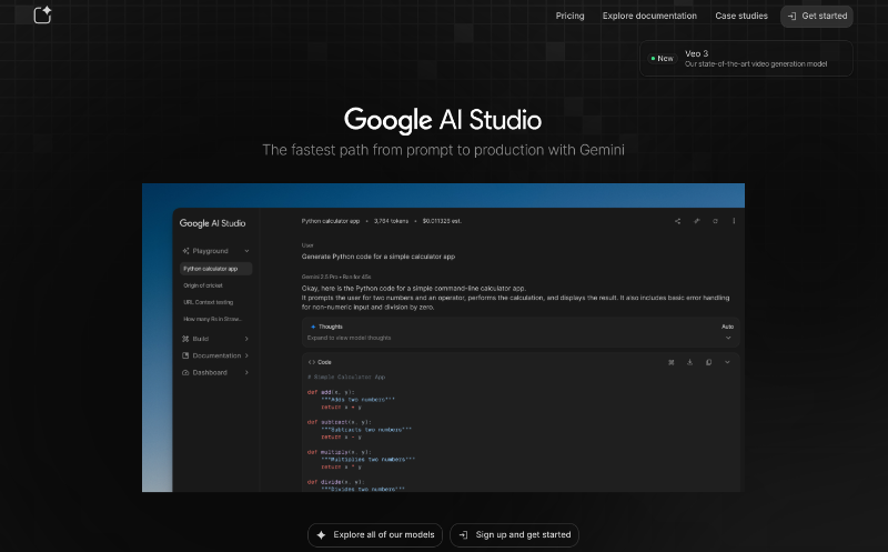 Google AI Studio_TOP