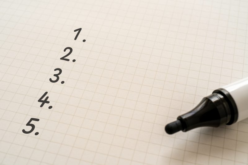 チェックリスト/ペン/メモ用紙