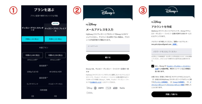 ディズニープラス公式_登録方法