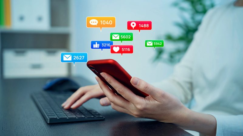 スマホ/女性/SNS